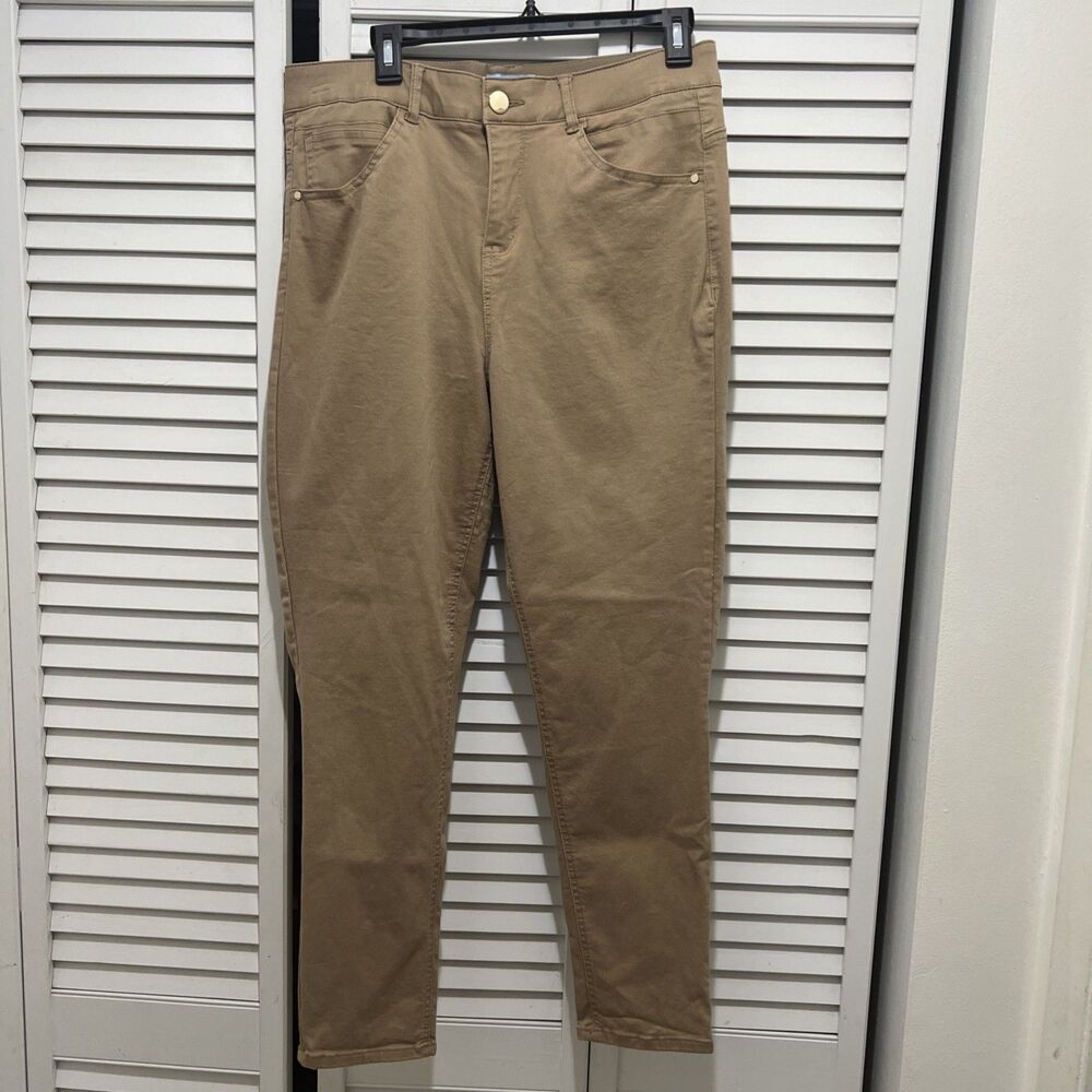 Draper James RSVP Womens  Skinny Pants Stretch Twill Size 14 Camel Brown Preown